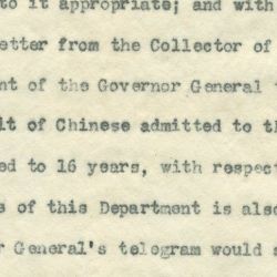 Letter from the Acting Secretary of the Bureau of Immigration and Naturalization to Secretary of War Luke E. Wright Suggesting a Meeting to Discuss the Immigration Policies for Chinese Persons
