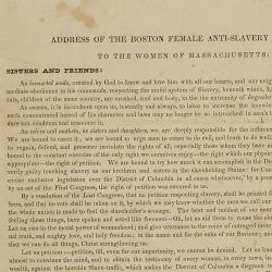 Address of the Boston Female Anti-Slavery Society
