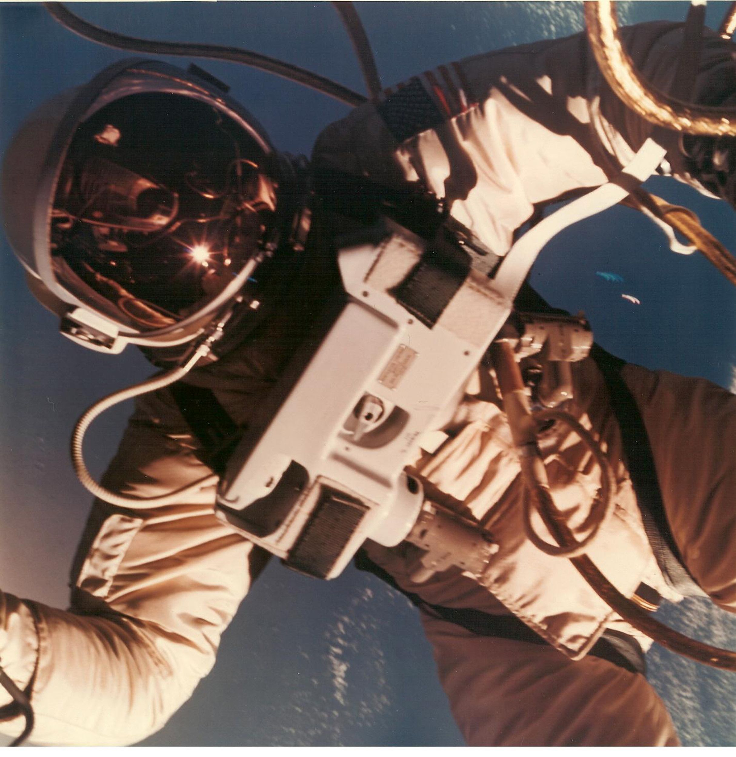 Photo number 1 of astronaut Edward H. White's extra vehicular activity ("space walk") on Gemini IV (June 3, 1965) - History By Mail