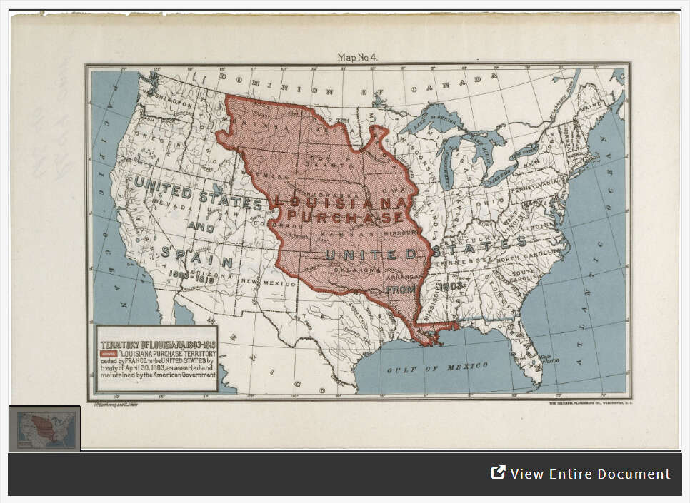 Analyzing a Map of the Louisiana Purchase