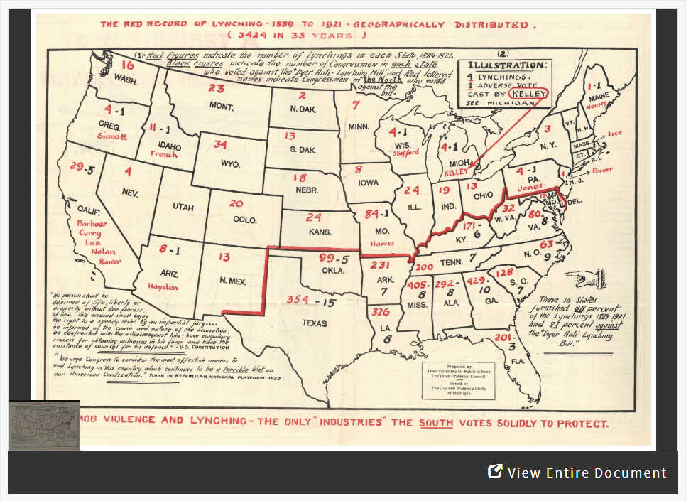 Red Record of Lynching Map Analysis