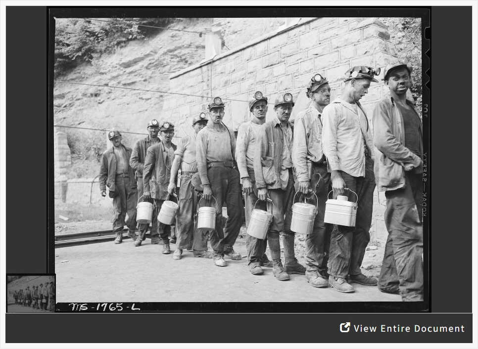 Analyzing a Coal Mining Labor Photograph