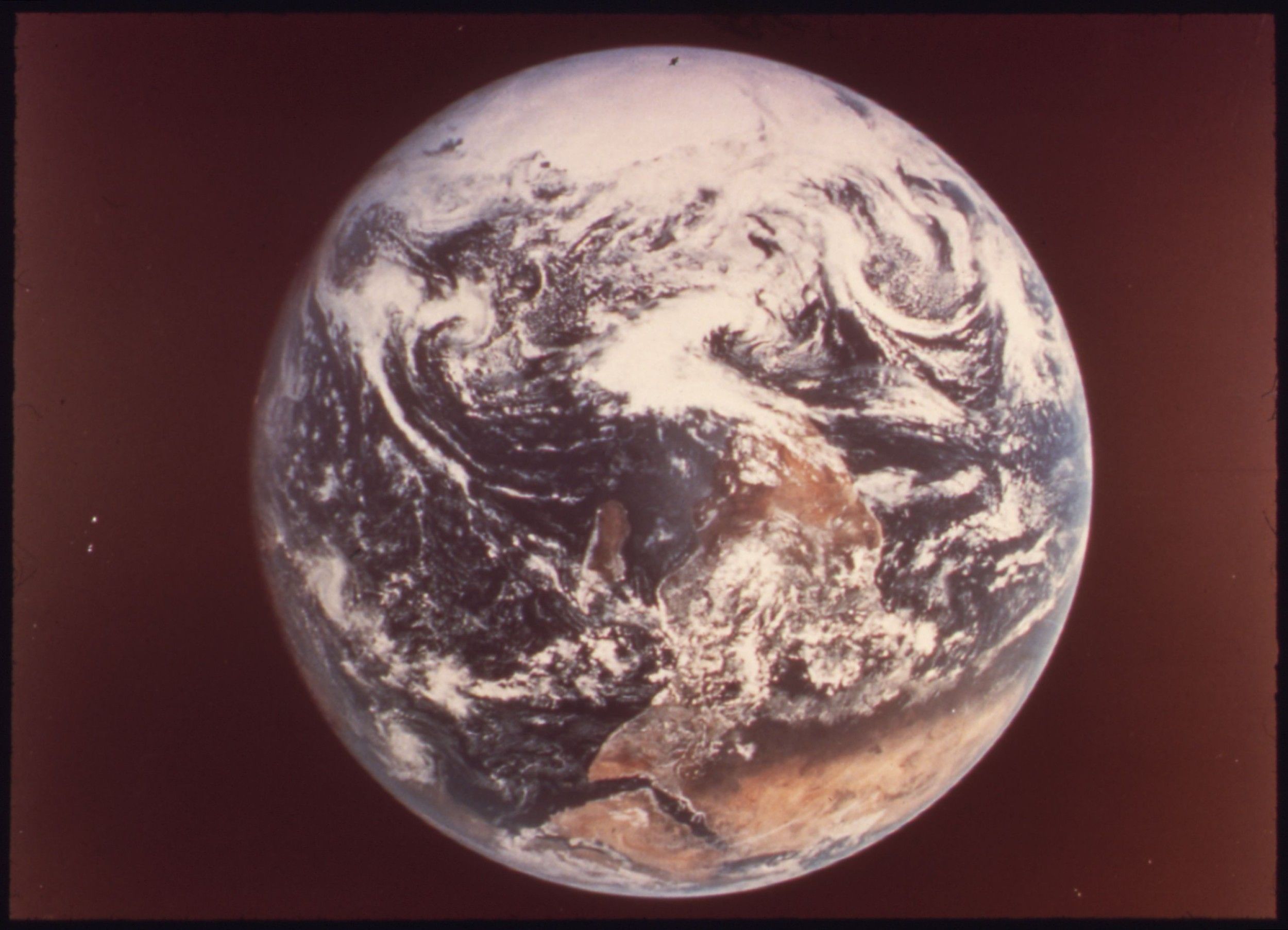 History By Mail - Photograph of Earth taken by Apollo 17 astronauts (December 1972)