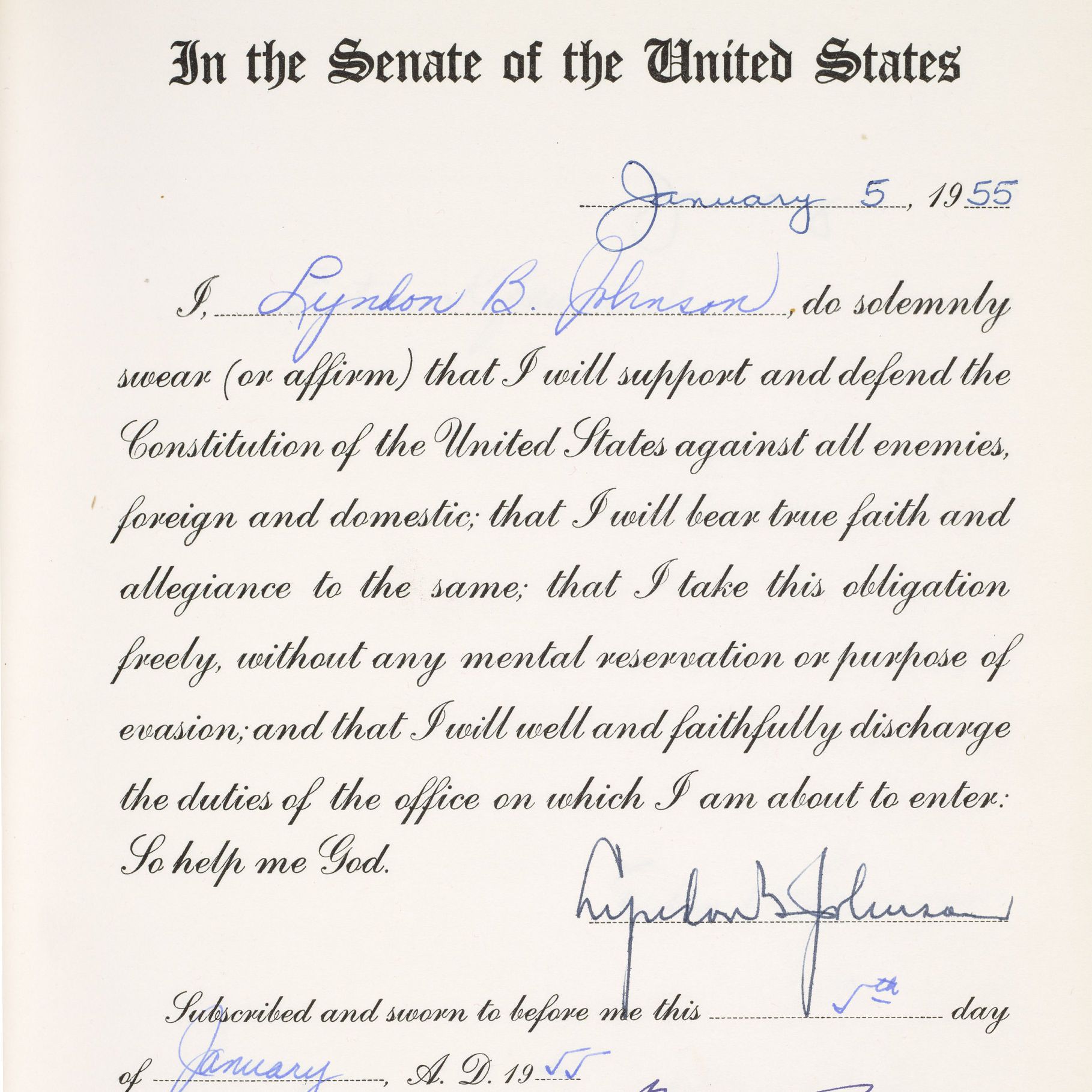Senator Lyndon B. Johnson