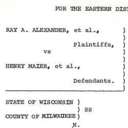 Affidavit in Support of Defendant