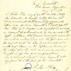 Certificate of Discharge Signed by Nicolas Pike for Antone Nesmith, 4th Mate on the Whaling Bark Charles W. Morgan