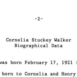 Tennessee Valley Authority Oral History of Ms. Cornelia Walker