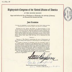 Joint Resolution Proposing the Twenty-Third Amendment to the United States Constitution