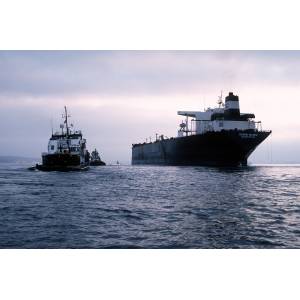 Exxon Tugboats Escort the Exxon Valdez