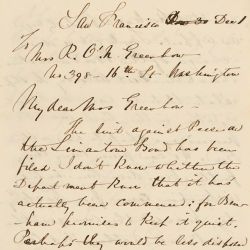 Letter from Edward J. Pringle Referencing James Buchanan