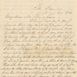 Letter from David S. Turner to Rose Greenhow Concerning Viewpoints on the North and South