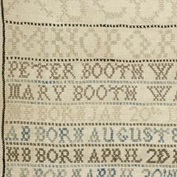 Sampler for the Family of Peter and Mary Booth
