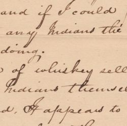 Extract of a Letter from Thomas Forsyth to William Clark Regarding the Sale of Whiskey to Native Americans