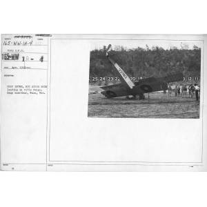 Ship 33783, Hit Ditch When Landing in Rifle Range, Camp McArthur, Waco, Texas