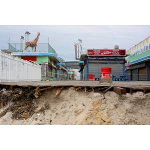 Seaside Heights, N.J. -- The damages to this boardwalk structure are severe and will be demolished and replaced with FEMA funds