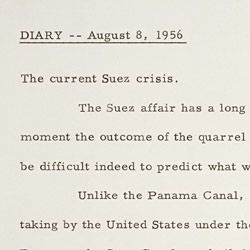 Diary of President Dwight Eisenhower