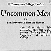 "Uncommon Man" speech by Herbert Hoover