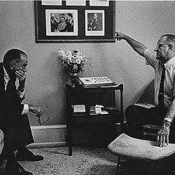 Senator J. William Fulbright and President Lyndon B. Johnson