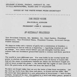 Press Copy of President John F. Kennedy