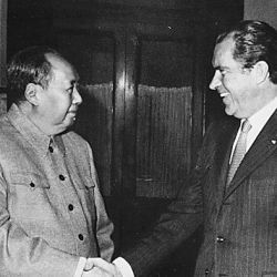 President Nixon meets with China