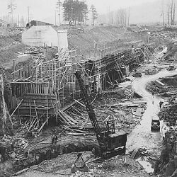 Public Works Administration Project, Bonneville Dam in Oregon, "Excavation for Navigation Lock and Approach Channnel"