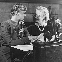 Eleanor Roosevelt and Mrs. Winston Churchill at Quebec, Canada for conference