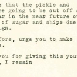 Letter from Food Administration to Onalaska Pickle & Canning Co.