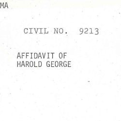 Affidavit of Harold George