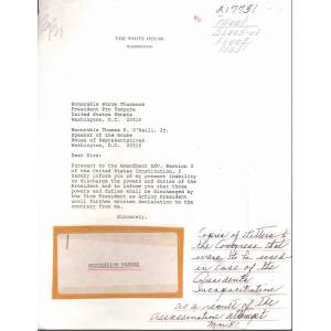 Letter to Transfer Power After the Assassination Attempt on Reagan