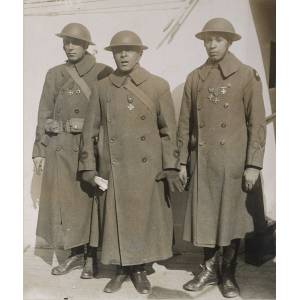 Officers of the Famous Colored Regiment which Arrived Home on the "France."