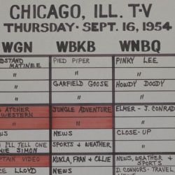 Chart Showing a Day of Television Programming in Chicago