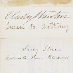 Petition for Universal Suffrage from Elizabeth Cady Stanton, Lucy Stone, and Others