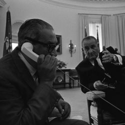President Lyndon B. Johnson Meeting with Thurgood Marshall