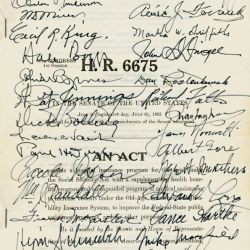 Cover Page of House Resolution 6675 with Signatures of Prominent Leaders
