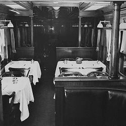 Interior of railroad cars. St. Louis