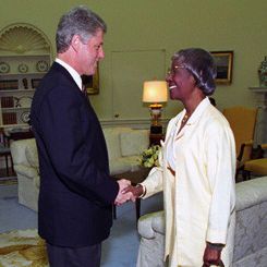President Clinton Greeting Shirley Chisholm