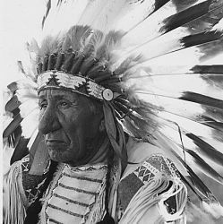 Chief Red Cloud in headress