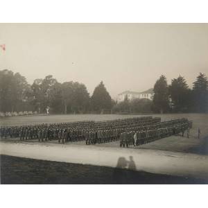 University of California. Student Army Training Corps Lined up on Drill Field.