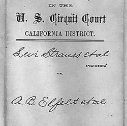 Civil Case # 1211 Levi Strauss et al vs A.B. Elfelt