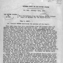 Copy of Opinion of Justice Holmes in US Supreme Court case 535