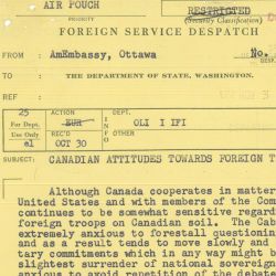 Foreign Service Despatch from the American Embassy in Ottawa