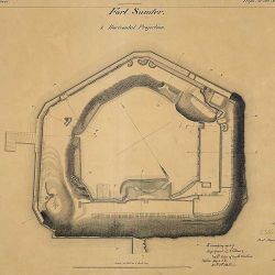 Fort Sumter...Horizontal Projection. Survd. & drawn by A. H. A. Becker, 1865