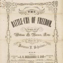 Sheet Music for the Song Battle Cry of Freedom with Confederate Lyrics