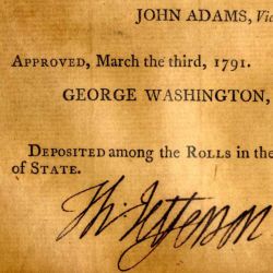 Congressional Resolution Bearing the Signature of Thomas Jefferson