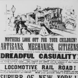 Poster circulated in Philadelphia in 1839 to discourage the coming of the railroad
