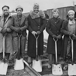 Trackwomen, 1943. Baltimore and Ohio Railroad Company