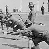 Bayonet practice. Camp Bowie, Fort Worth, Texas.