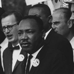 Civil Rights March on Washington, D.C. [Dr. Martin Luther King, Jr. and Mathew Ahmann in a crowd.]