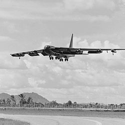 B-52 Coming in for a Landing After a Mission Over South Vietnam 