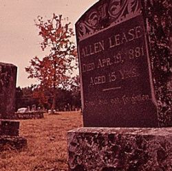 The Grave of Allen Lease, a Young Boy Killed by the Apaches during the Last Indian War between the Comanches and the Lipan-Apaches